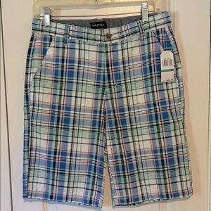 Nautica boys teen plaid shorts NWT 16